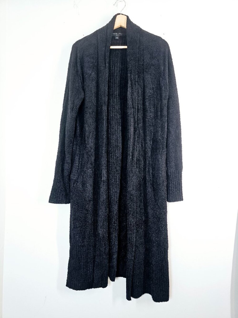 Barefoot Dreams Women`s Black CozyChic Lite Long Cardigan Duster Sweater size M
